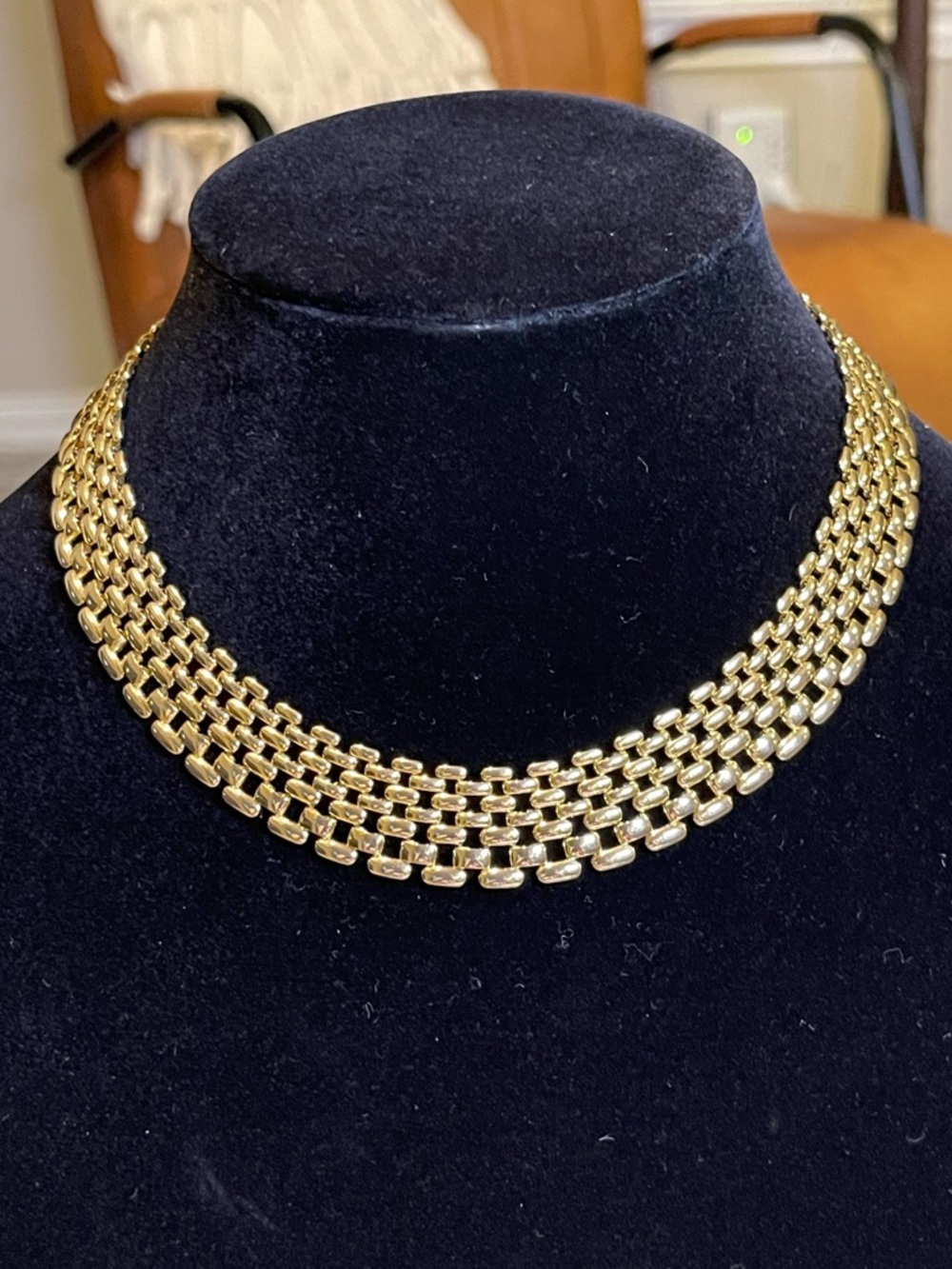 Panther Link Gold-tone Choker Necklace - Women Jewelry